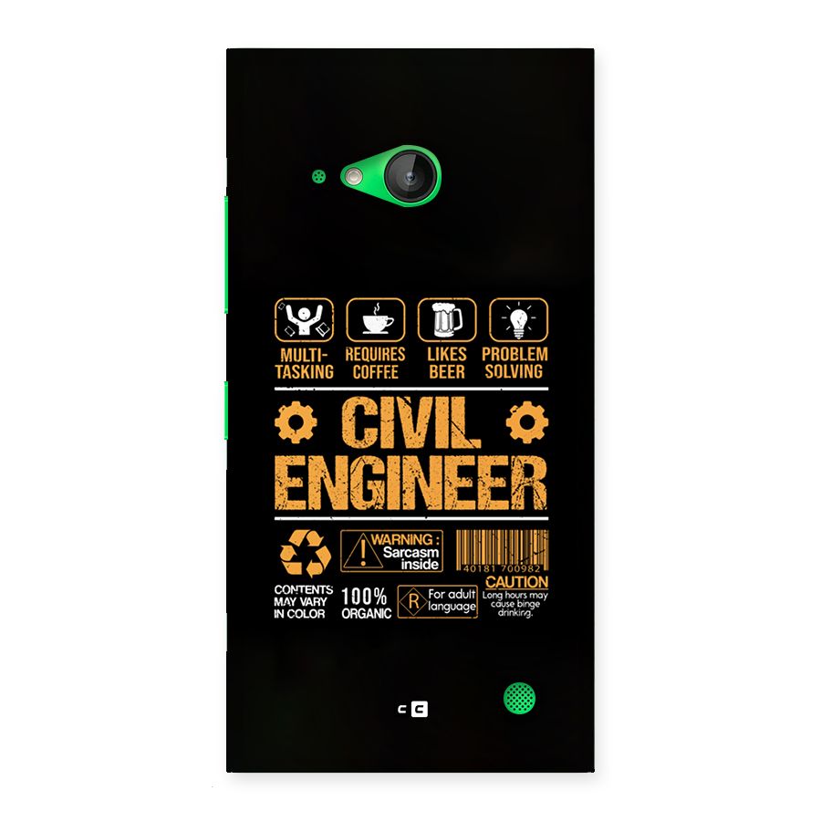 Civil Engineer Back Case for Lumia 730