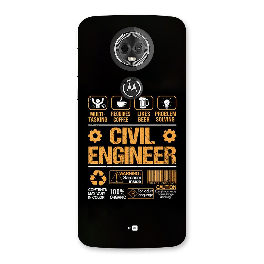Civil Engineer Back Case for Moto E5 Plus