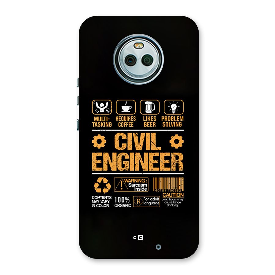 Civil Engineer Back Case for Moto X4