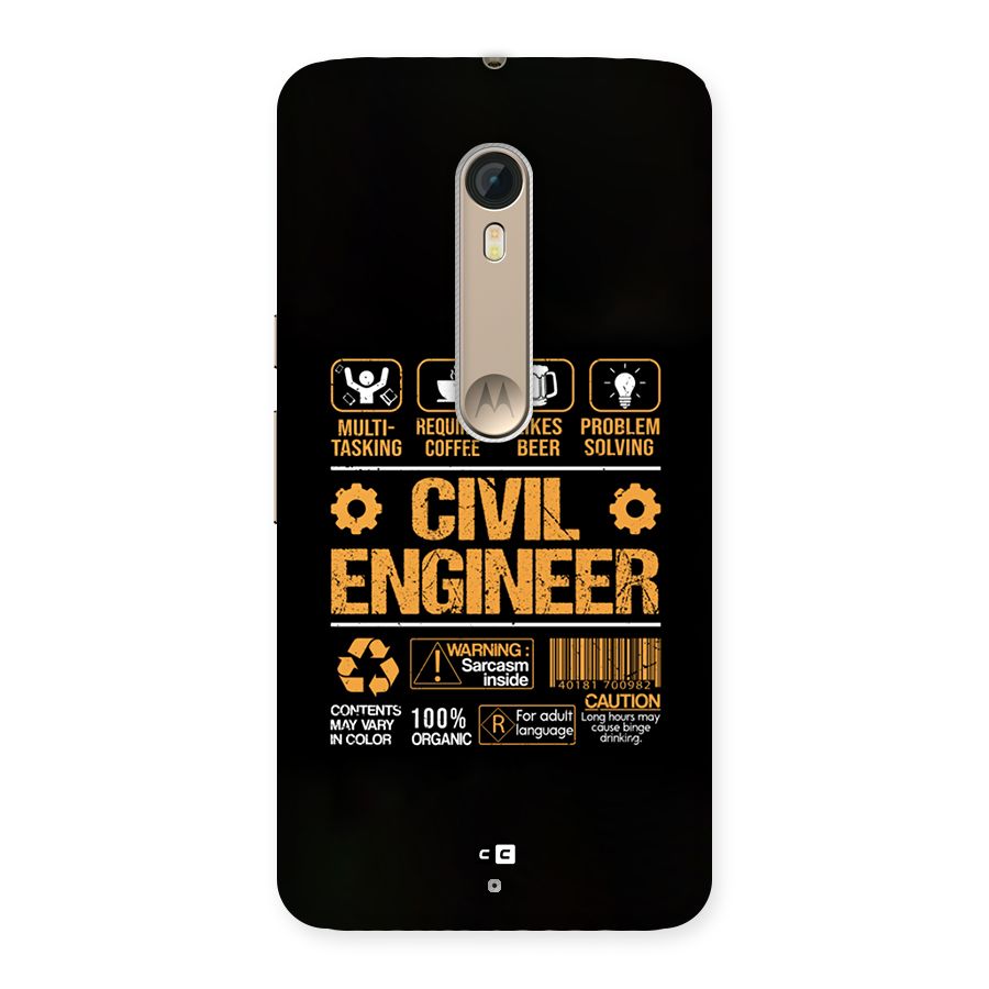 Civil Engineer Back Case for Moto X Style