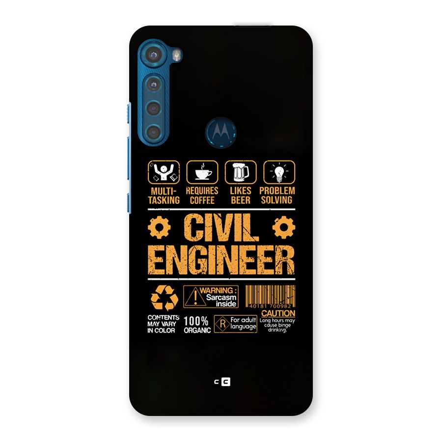 Civil Engineer Back Case for Motorola One Fusion Plus