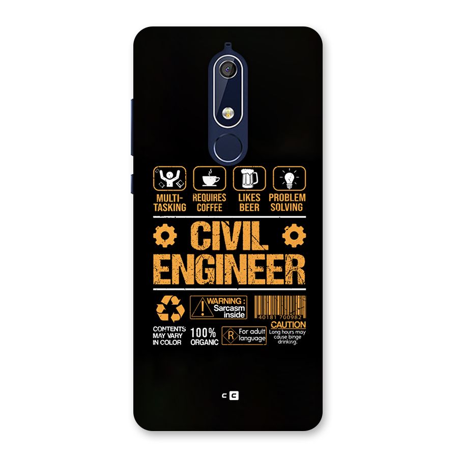Civil Engineer Back Case for Nokia 5.1