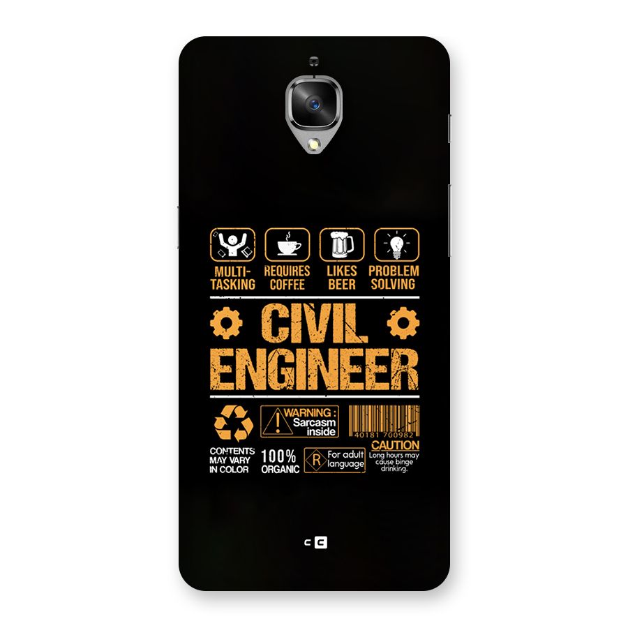 Civil Engineer Back Case for OnePlus 3