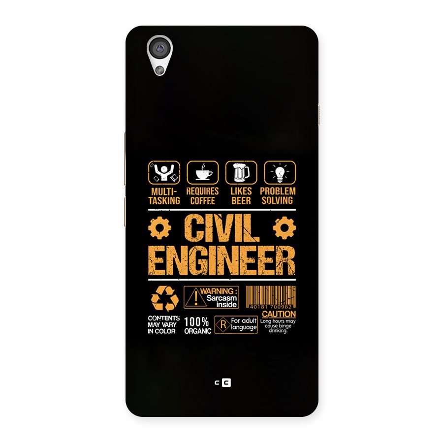 Civil Engineer Back Case for OnePlus X