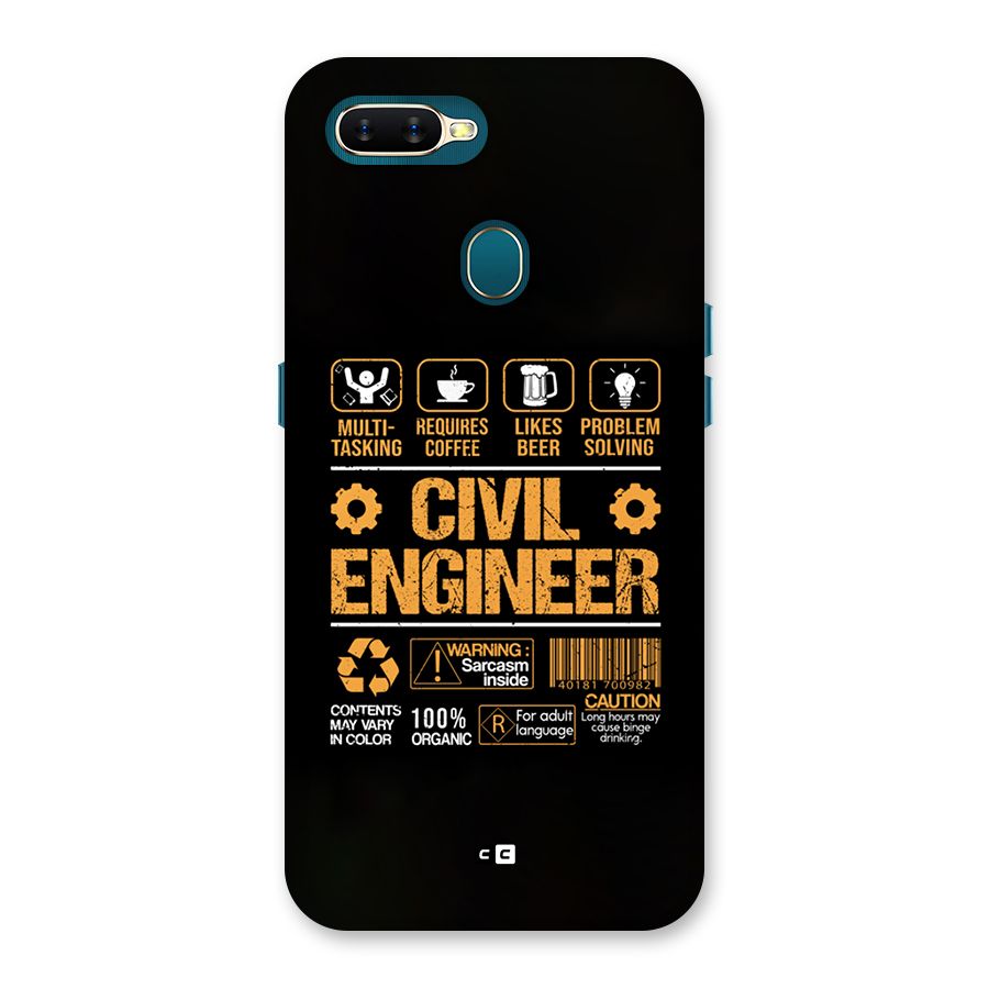 Civil Engineer Back Case for Oppo A12s