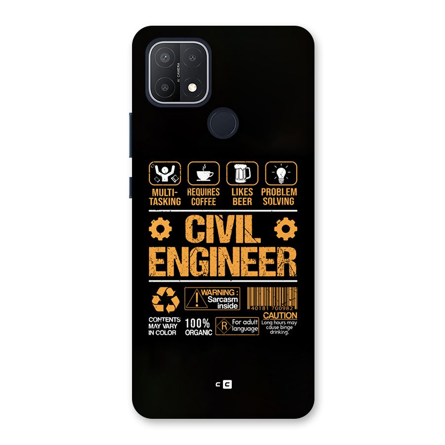 Civil Engineer Back Case for Oppo A15