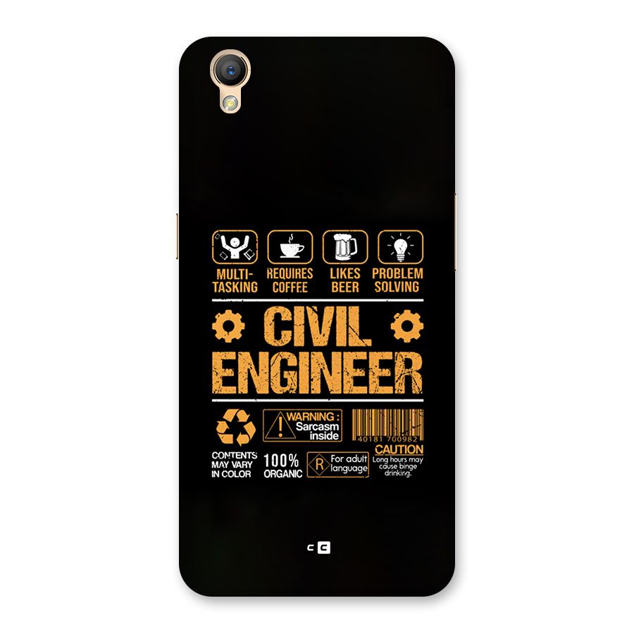 Civil Engineer Back Case for Oppo A37