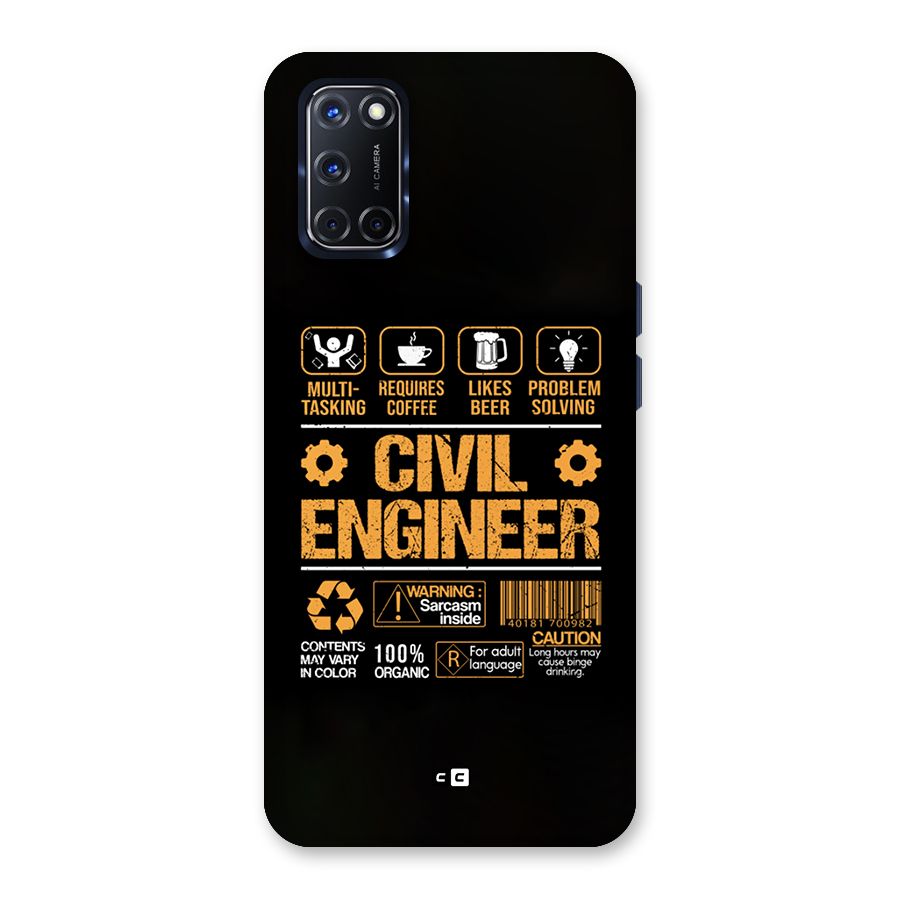 Civil Engineer Back Case for Oppo A52