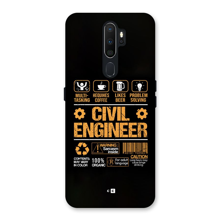 Civil Engineer Back Case for Oppo A5 (2020)