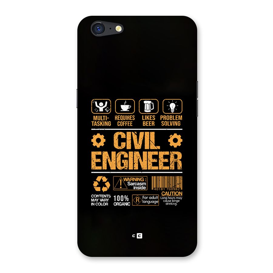 Civil Engineer Back Case for Oppo A71