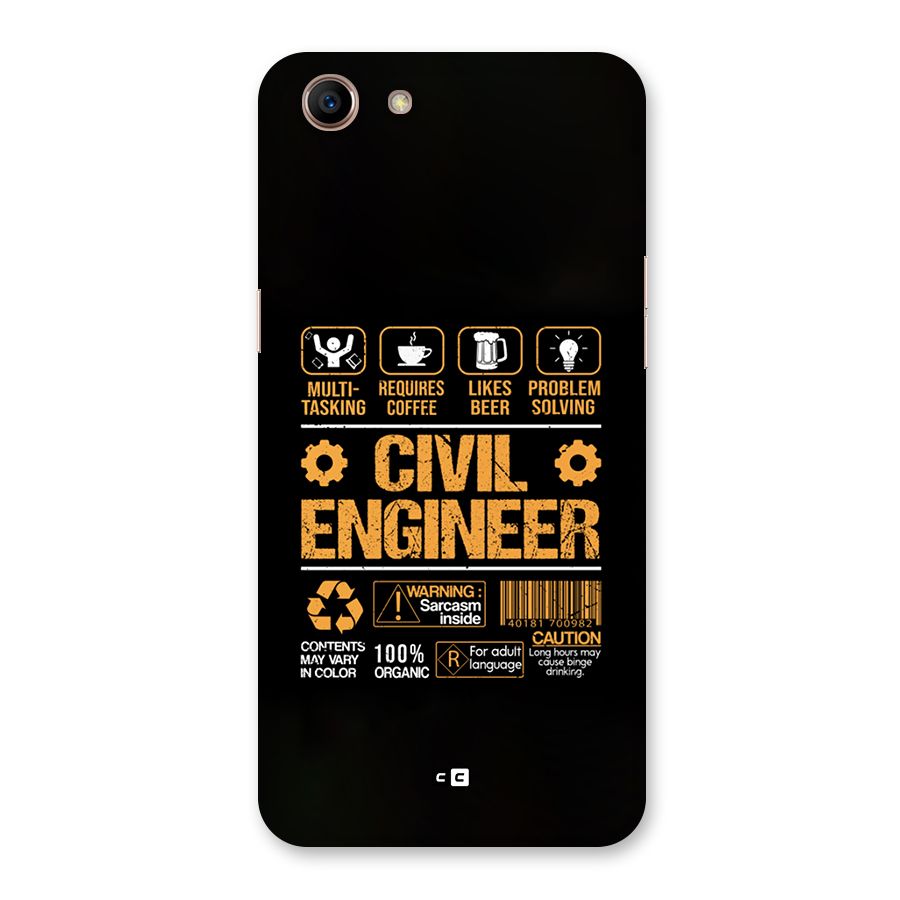 Civil Engineer Back Case for Oppo A83 (2018)