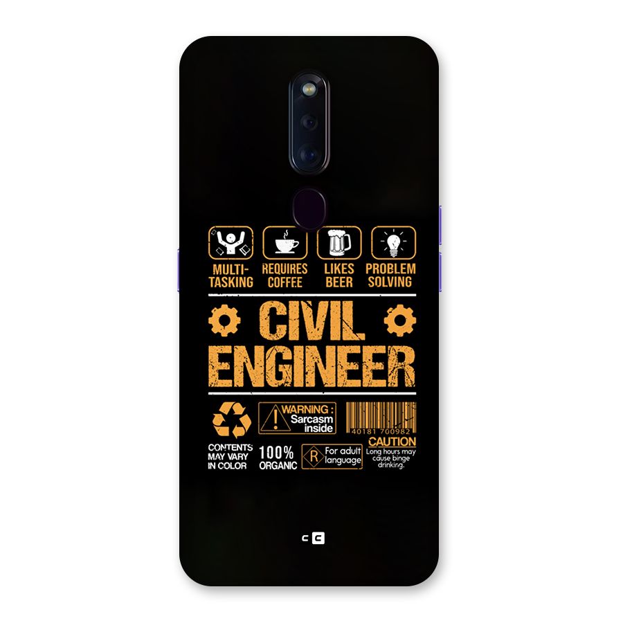 Civil Engineer Back Case for Oppo F11 Pro