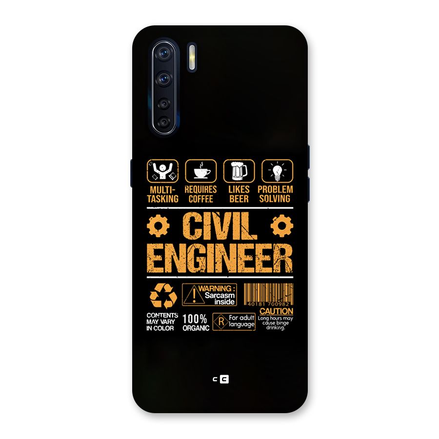 Civil Engineer Back Case for Oppo F15