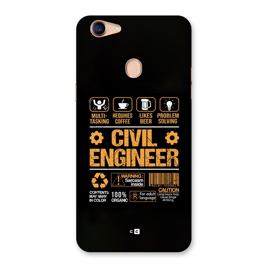 Civil Engineer Back Case for Oppo F5 Youth