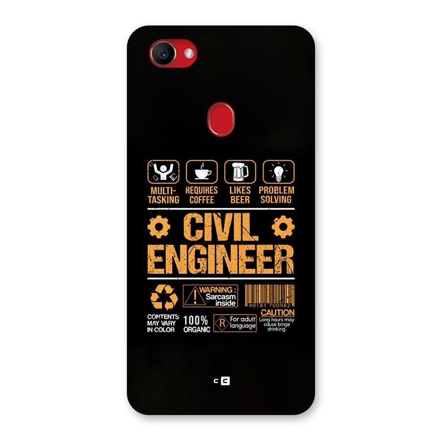 Civil Engineer Back Case for Oppo F7