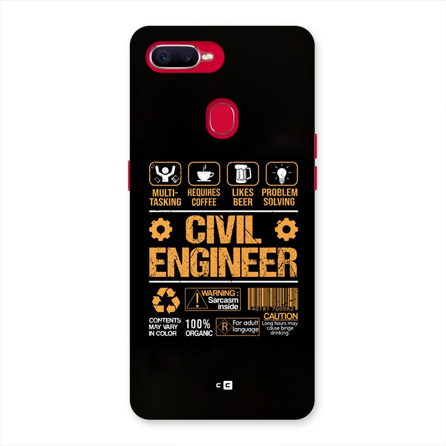 Civil Engineer Back Case for Oppo F9 Pro