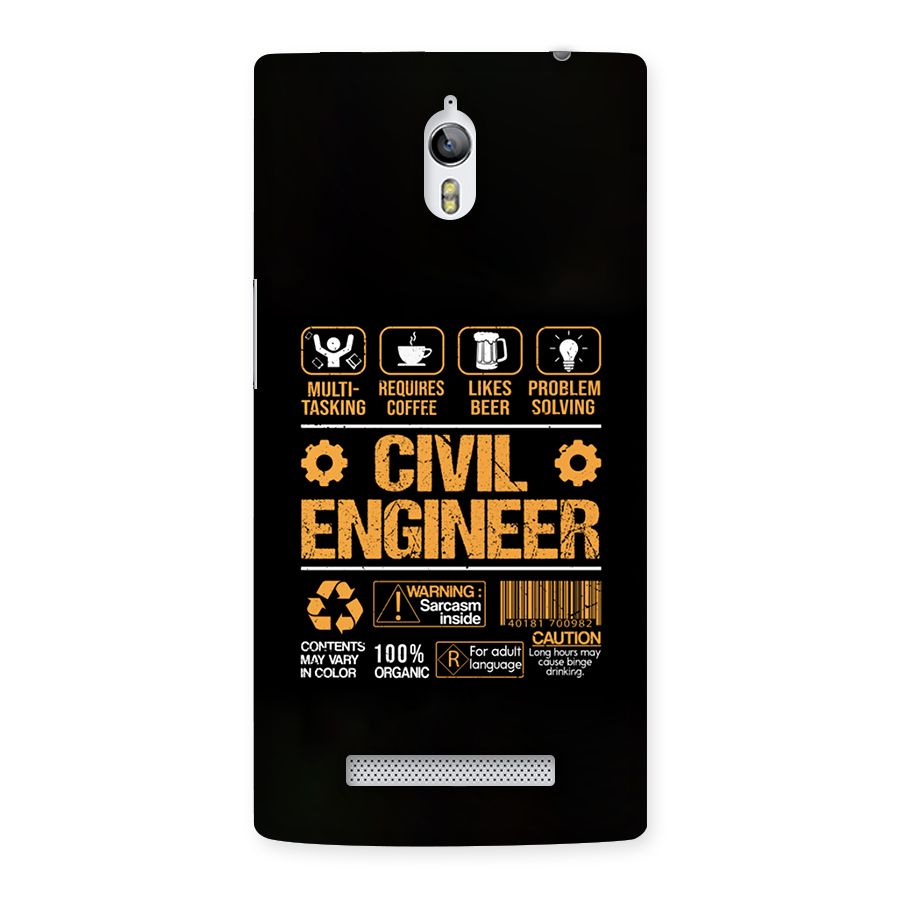 Civil Engineer Back Case for Oppo Find 7