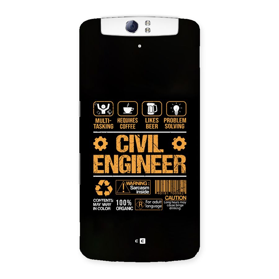 Civil Engineer Back Case for Oppo N1