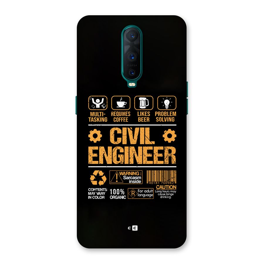 Civil Engineer Back Case for Oppo R17 Pro