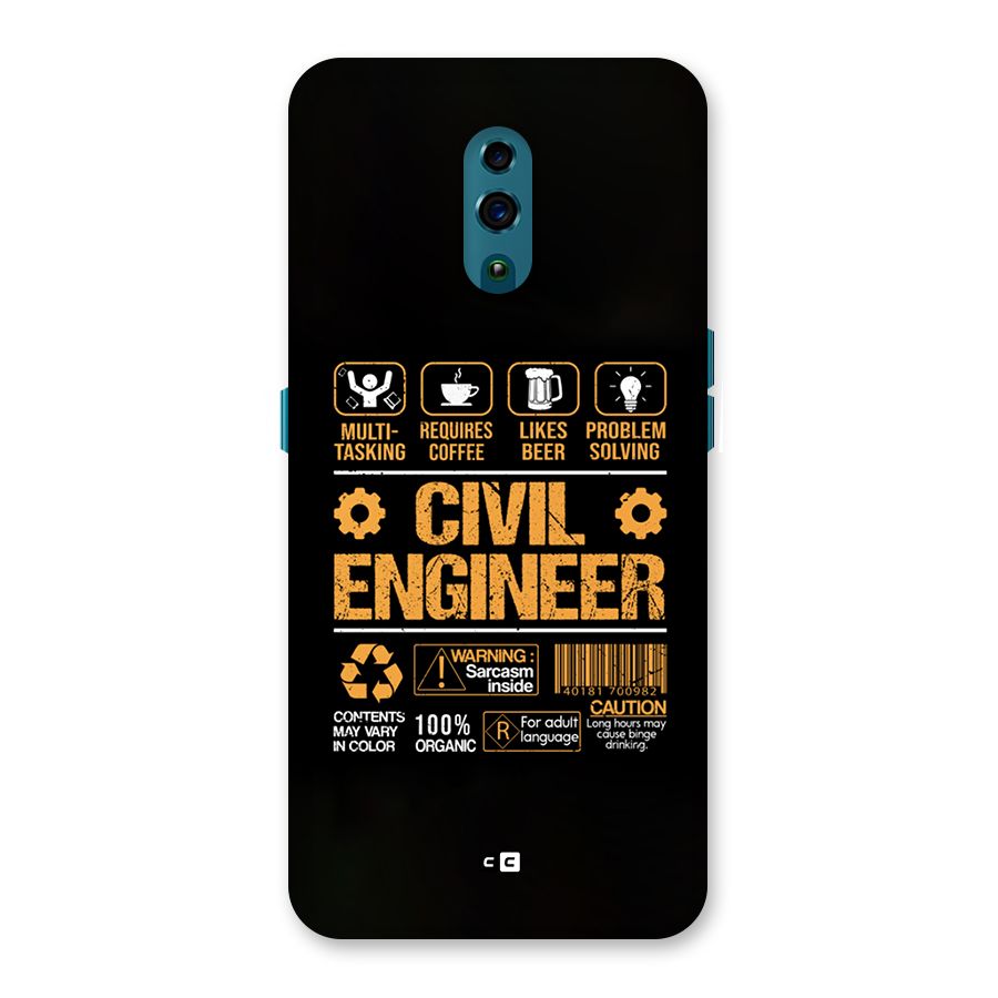 Civil Engineer Back Case for Oppo Reno