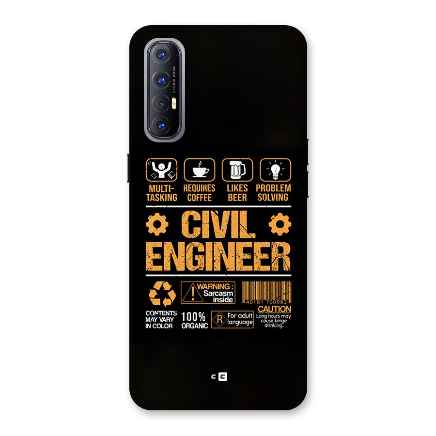 Civil Engineer Back Case for Oppo Reno3 Pro