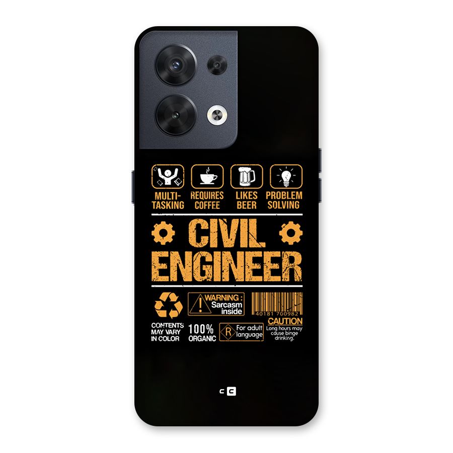 Civil Engineer Back Case for Oppo Reno8 5G