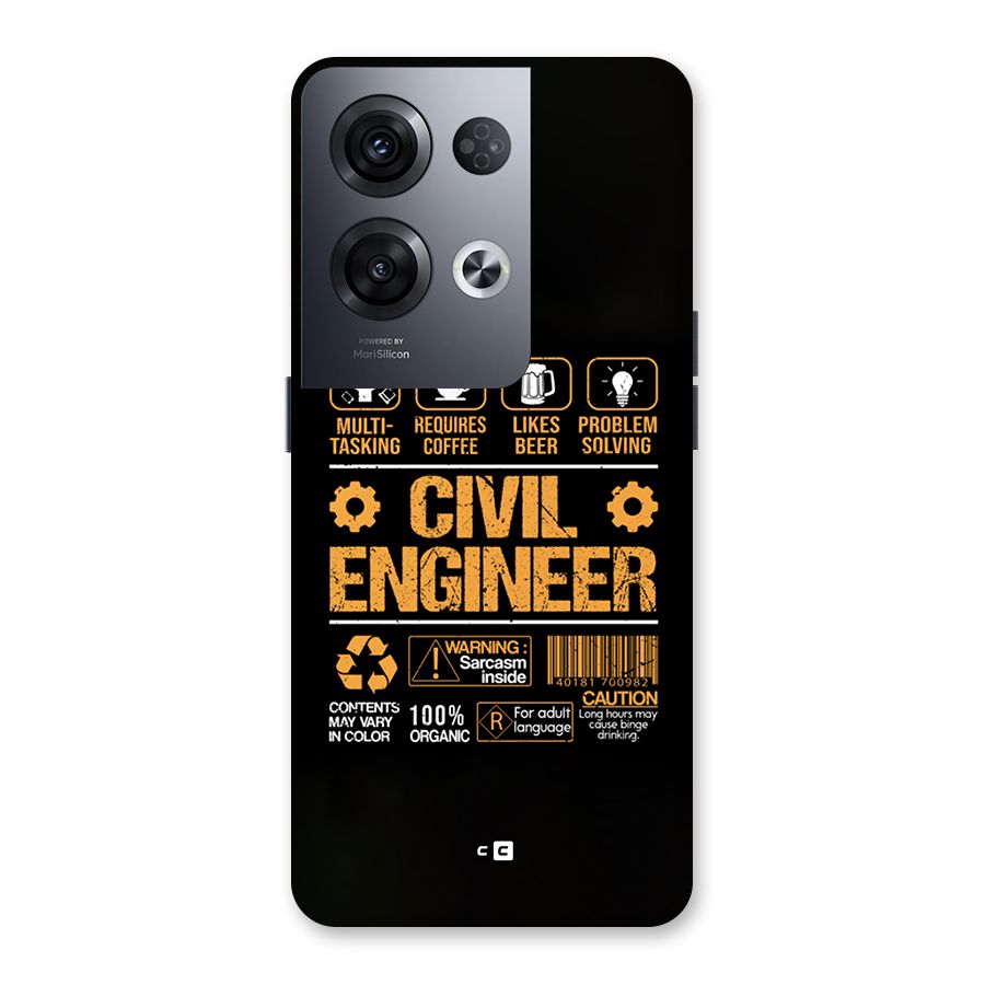 Civil Engineer Back Case for Oppo Reno8 Pro 5G