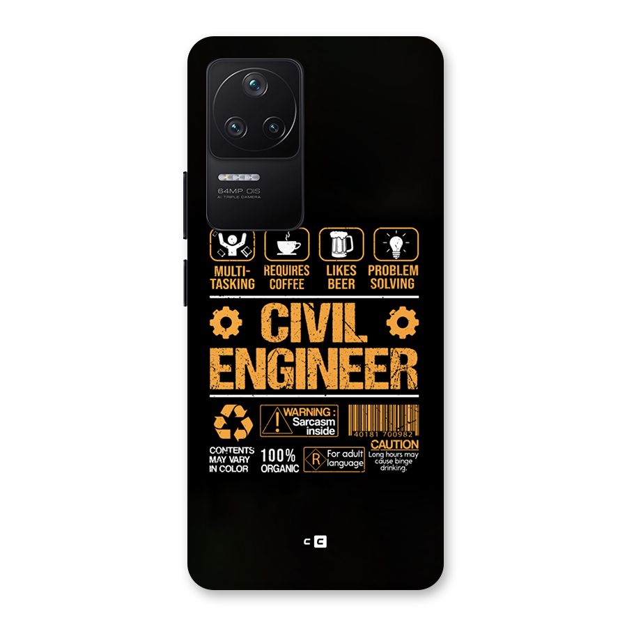 Civil Engineer Back Case for Poco F4 5G