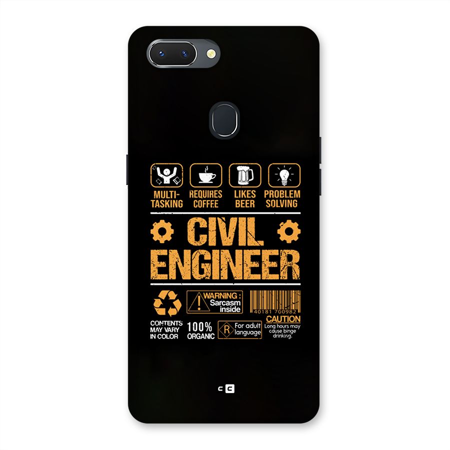 Civil Engineer Back Case for Realme 2