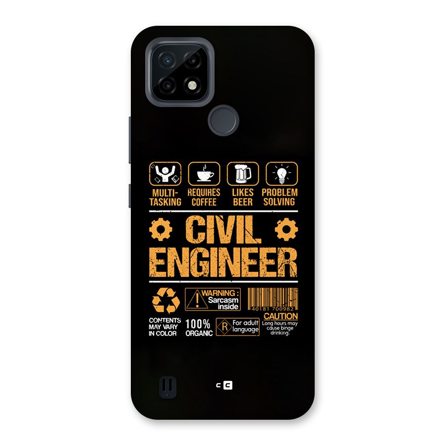 Civil Engineer Back Case for Realme C21