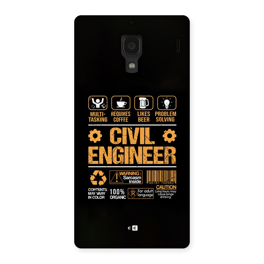 Civil Engineer Back Case for Redmi 1s