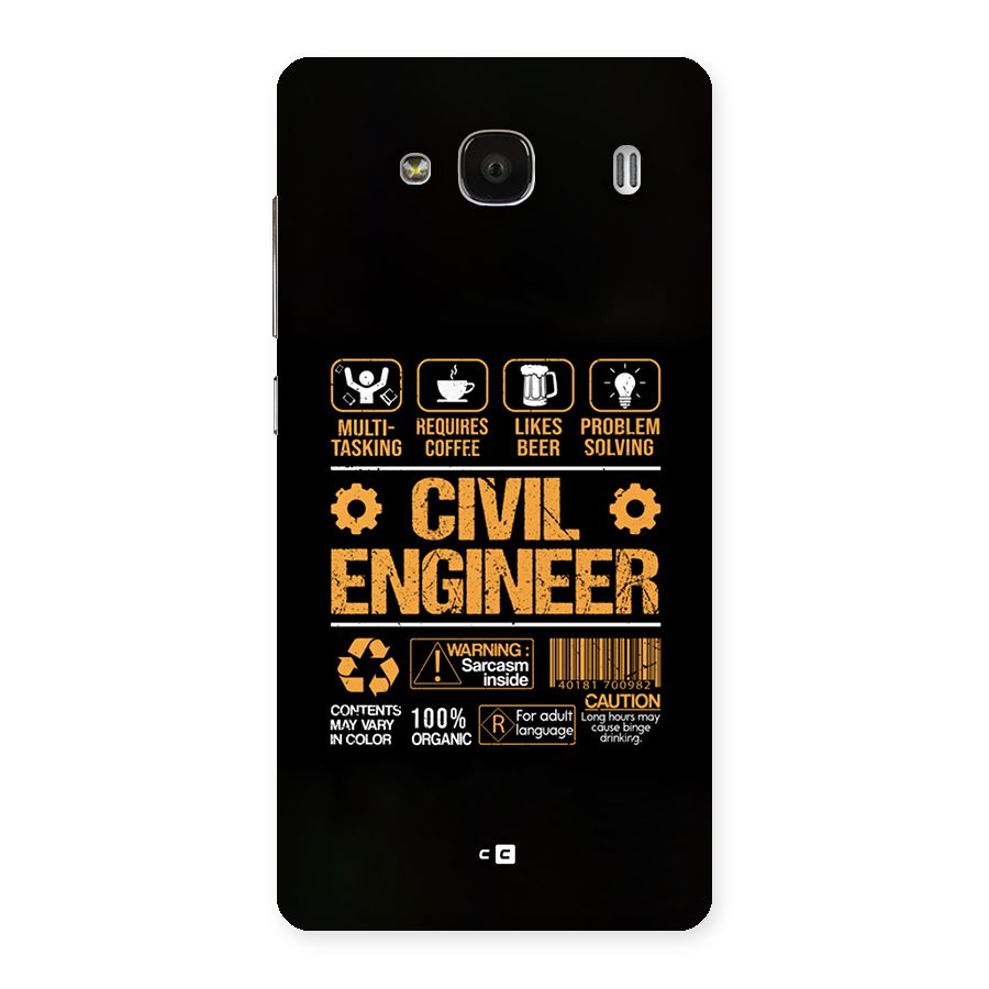 Civil Engineer Back Case for Redmi 2 Prime