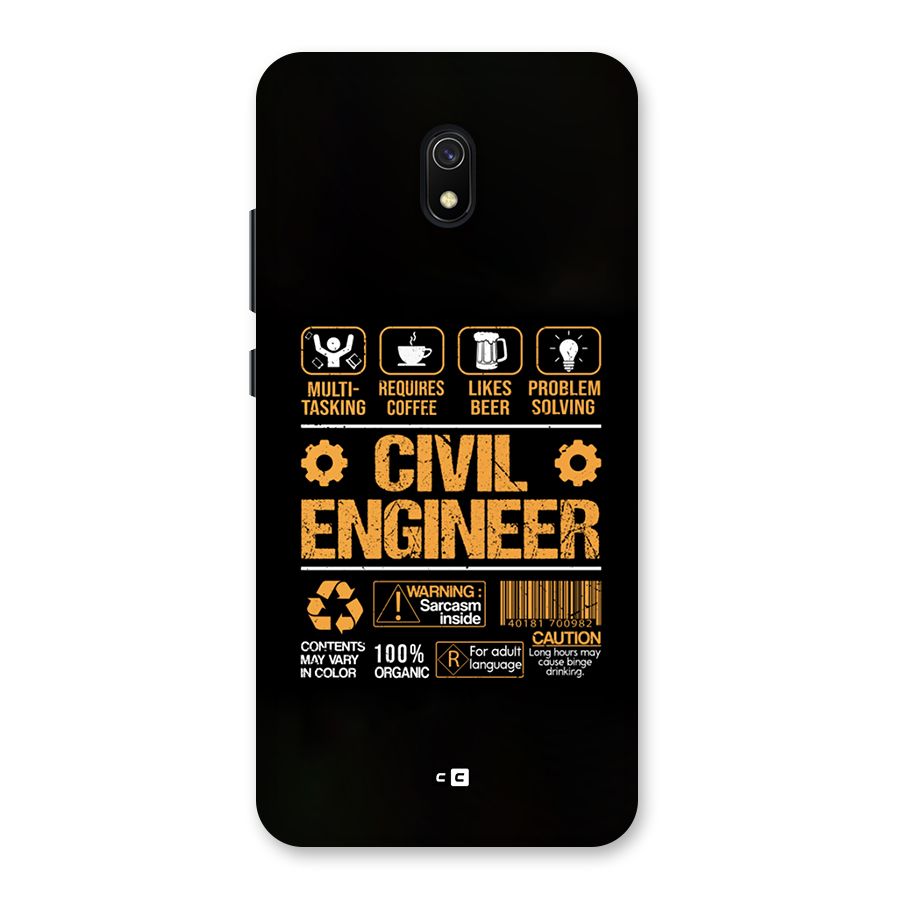 Civil Engineer Back Case for Redmi 8A