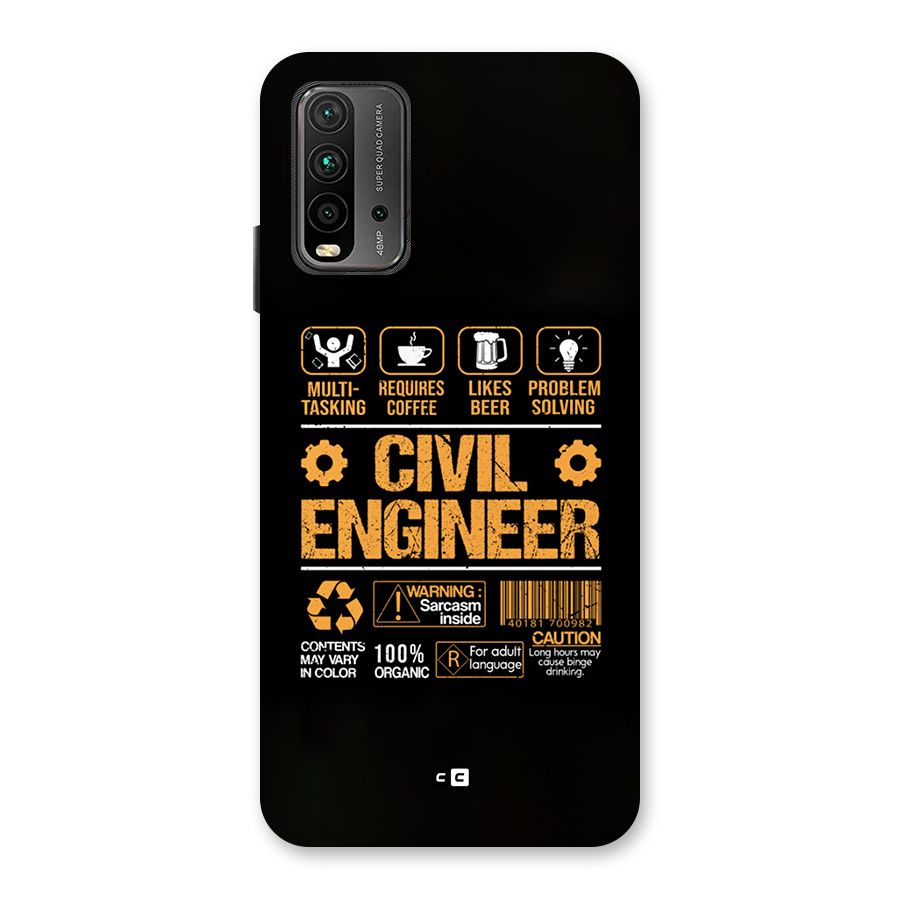 Civil Engineer Back Case for Redmi 9 Power
