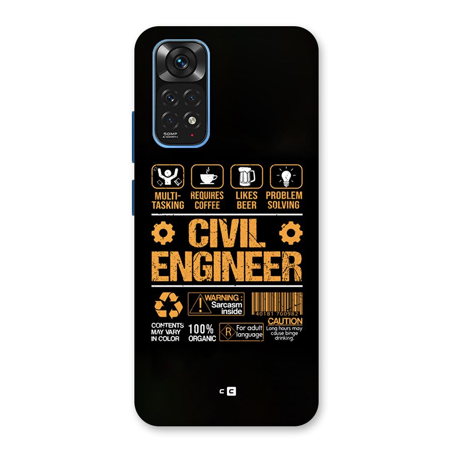 Civil Engineer Back Case for Redmi Note 11S