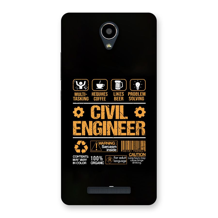 Civil Engineer Back Case for Redmi Note 2