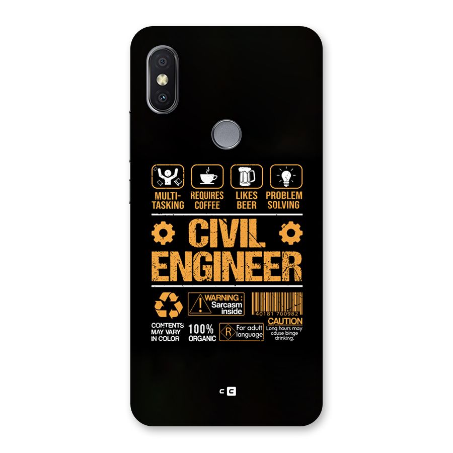 Civil Engineer Back Case for Redmi Y2