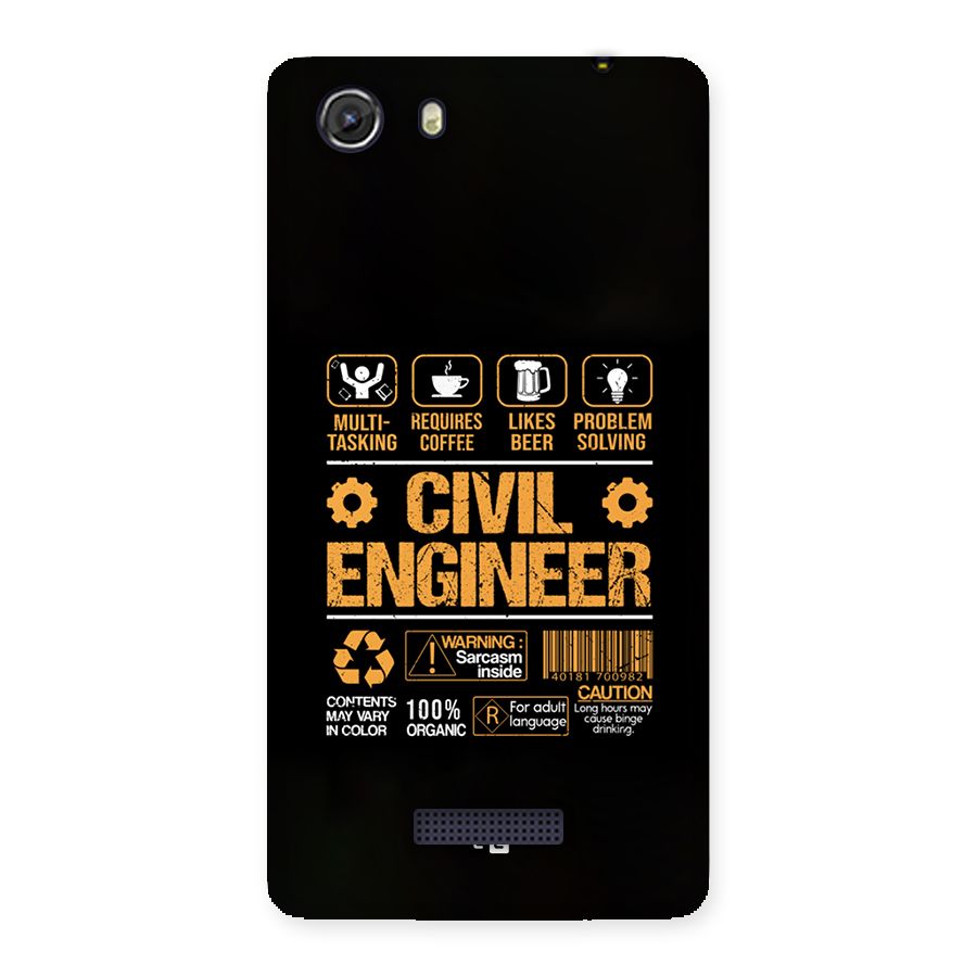 Civil Engineer Back Case for Unite 3