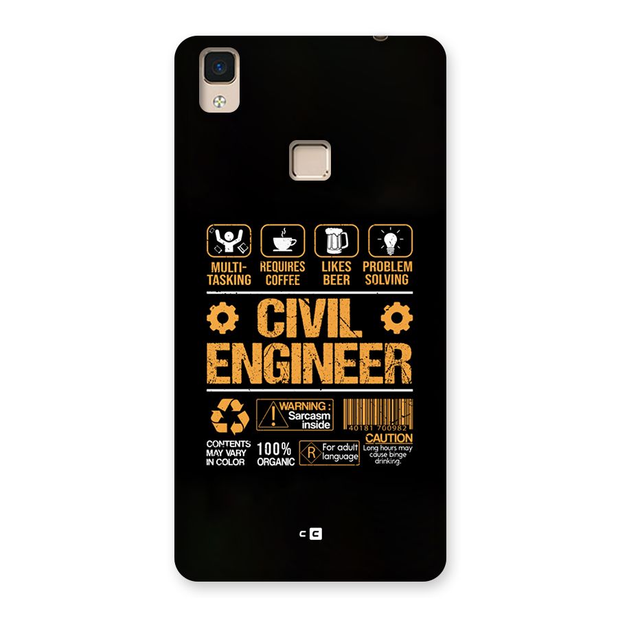 Civil Engineer Back Case for V3 Max