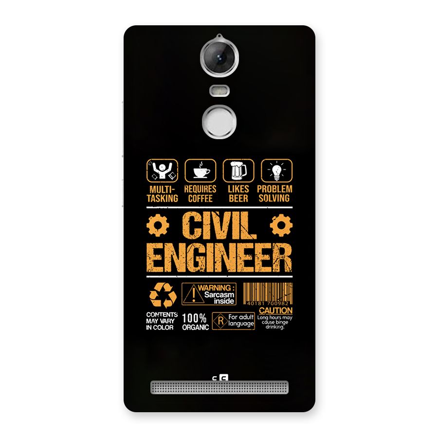 Civil Engineer Back Case for Vibe K5 Note