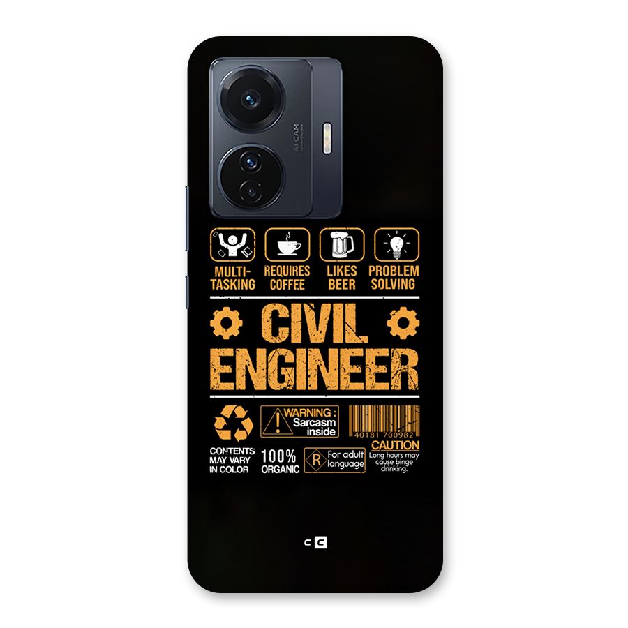 Civil Engineer Back Case for Vivo T1 Pro
