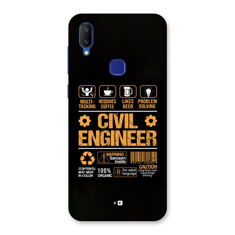 Civil Engineer Back Case for Vivo V11
