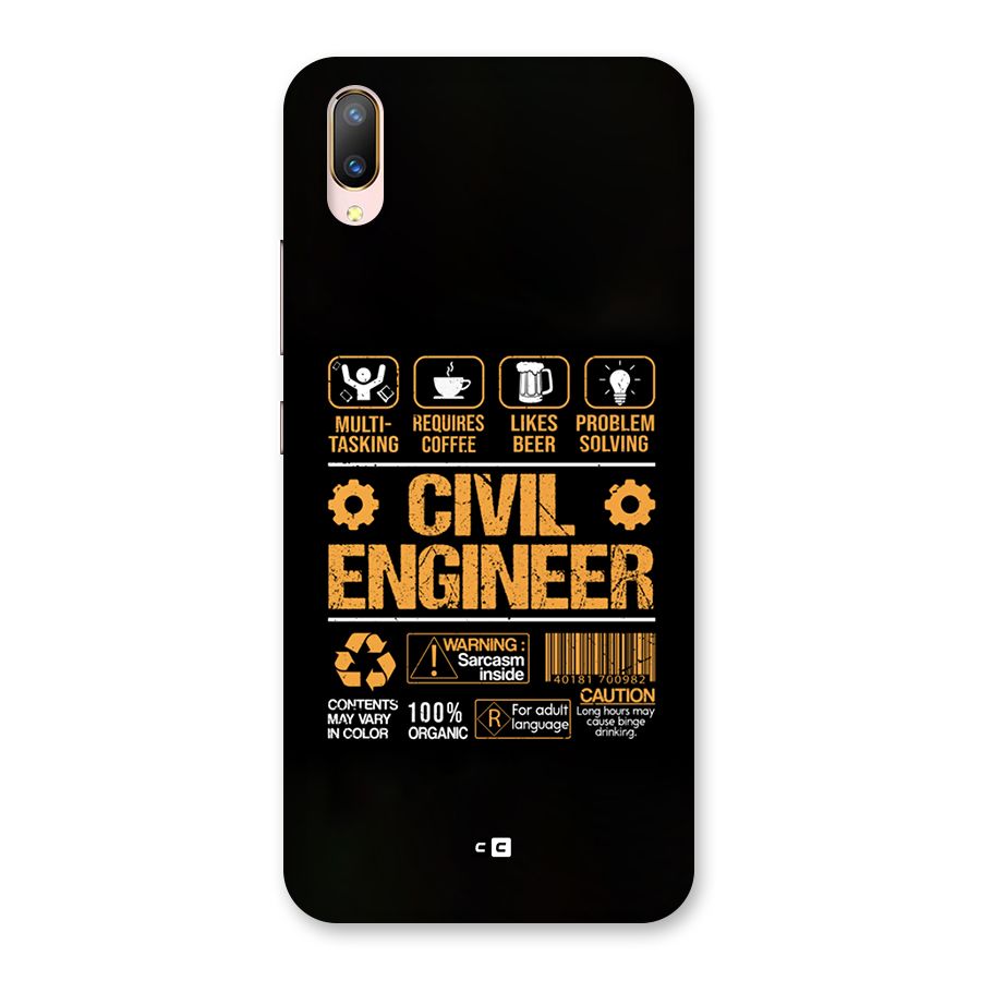 Civil Engineer Back Case for Vivo V11 Pro