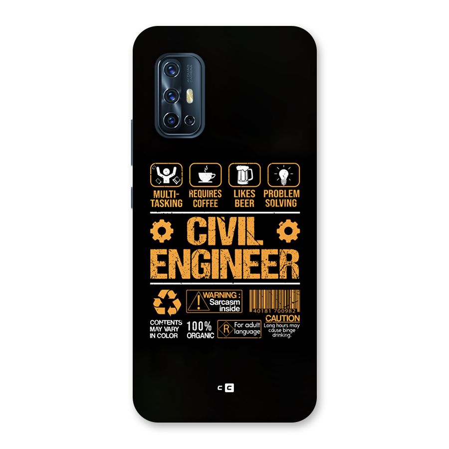 Civil Engineer Back Case for Vivo V17