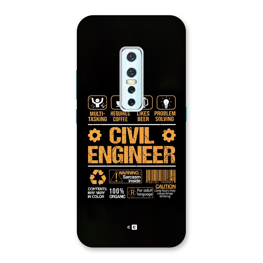 Civil Engineer Back Case for Vivo V17 Pro