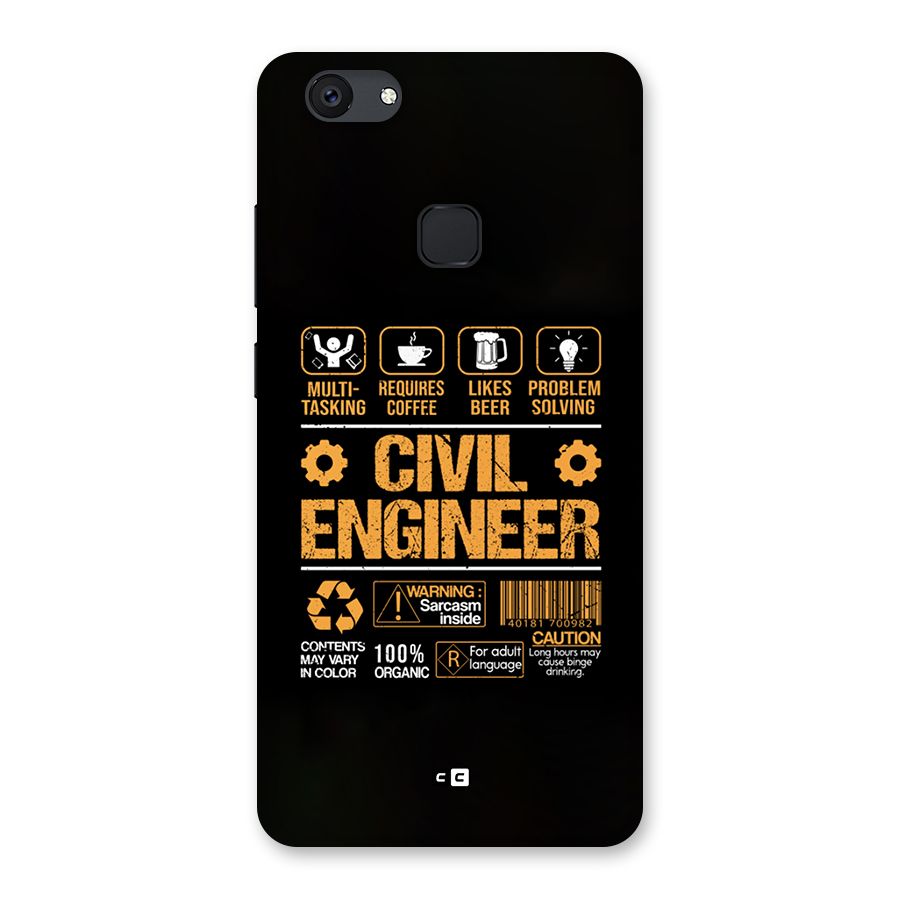 Civil Engineer Back Case for Vivo V7 Plus