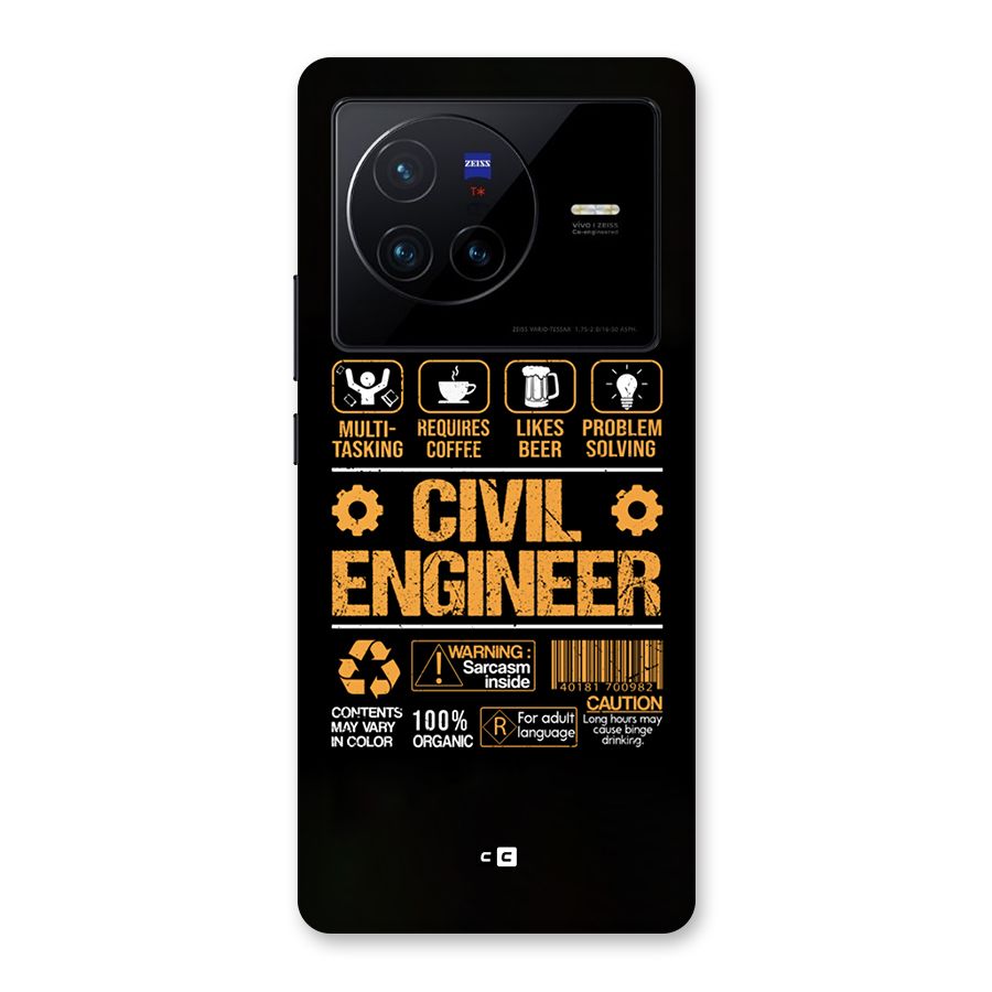 Civil Engineer Back Case for Vivo X80