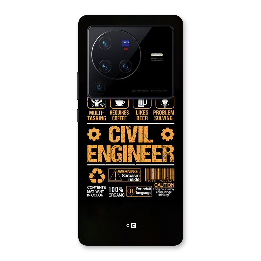 Civil Engineer Back Case for Vivo X80 Pro