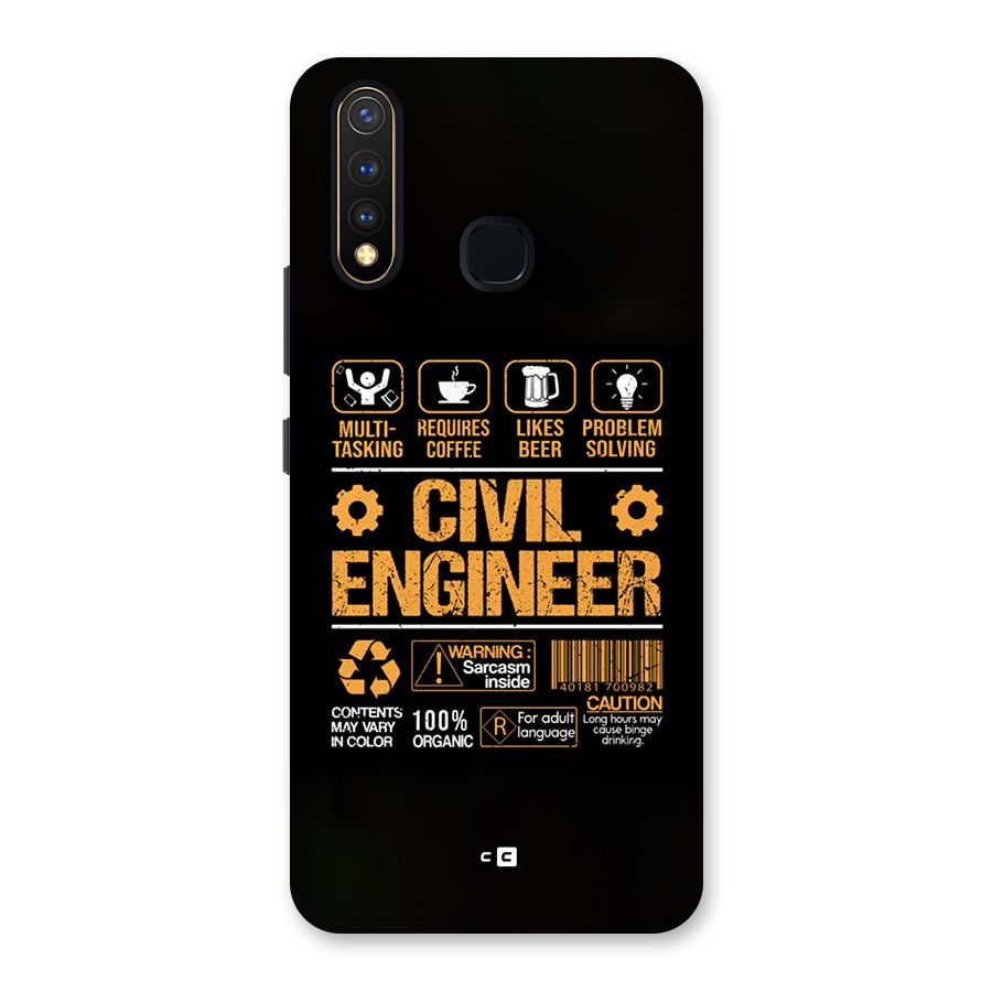 Civil Engineer Back Case for Vivo Y19