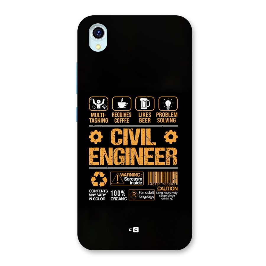 Civil Engineer Back Case for Vivo Y1s
